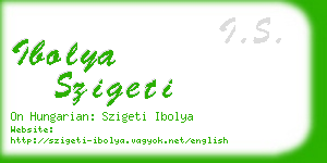 ibolya szigeti business card